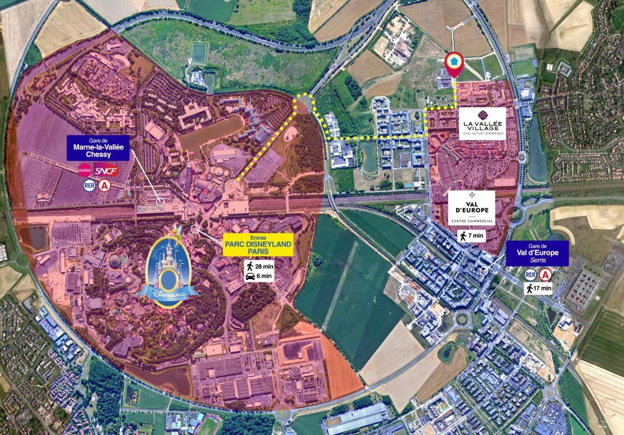 *DISNEYLAND/SERRIS* APPARTEMENT idéalement situé Esterno foto